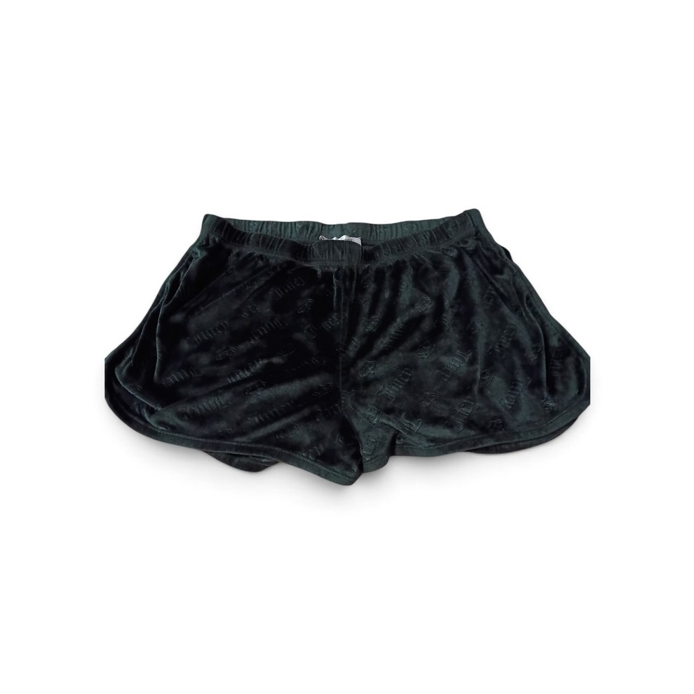Juicy Couture Green Velour Embossed Logo Lounge Girly Sleep Shorts Womens XL